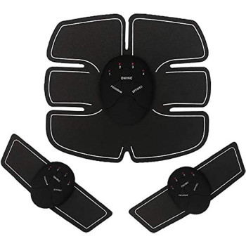 Smart Abs Six Pack Electrical Muscle Training Stimulation Gear Body Shape, Black