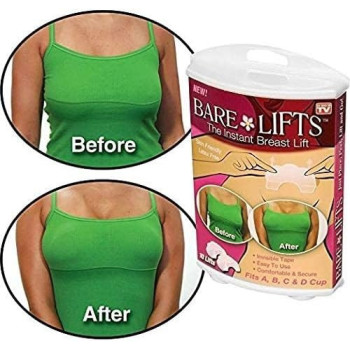 Bare Lifts Instant Breast Lift Support Invisible Bra Adhesive Tape, Light Pink