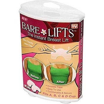 Bare Lifts Instant Breast Lift Support Invisible Bra Adhesive Tape, Light Pink