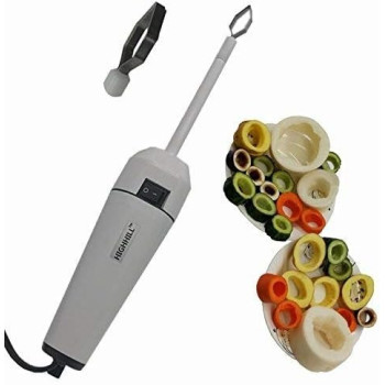 Vegi Drill Electric Corer Drill, Handheld Vegetable Corer For Home Kitchen Utensil, White