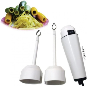 Vegi Drill Electric Corer Drill, Handheld Vegetable Corer For Home Kitchen Utensil, White