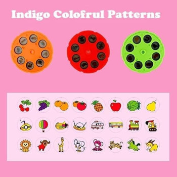 Indigo Drawing Projector For Kids With Light Music, Smart Projection Painting Set, Child Educational Learning Toys, Pink