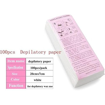 Unbranded Hair Removal Depilatory Paper Professional Non-Woven Epilator Wax Strip, 100 Pieces