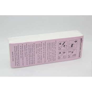 Unbranded Hair Removal Depilatory Paper Professional Non-Woven Epilator Wax Strip, 100 Pieces