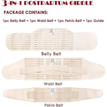 3 In 1 Postpartum Girdle Support Recovery Belly Band Corset Wrap Body Shaper For After Birth Postnatal C-Section Waist Pelvis Shapewear Wrap Girdle Support Band Belt Body Shaper