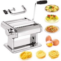 X Home Stainless Steel Pasta Maker Machine, 7 Adjustable Thickness Settings Roller And 2 Width Blades Dough Cutter For Spaghetti, Lasagna Or Ravioli Skins