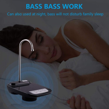 Rocomoco Drinking Water Dispenser Pump, Low Noise Usb Charging Automatic Water Pump For Universal 2-5 Gallon Bottle, Electric Portable Water Bottle Dispenser For Kitchen, Home, Office, Camp