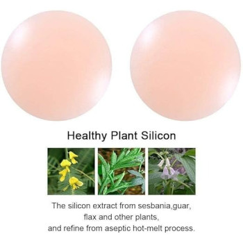 Reusable Silicone Nipple Cover Invisible Self Adhesive Silicone Breast Pads Breathable Round Shape