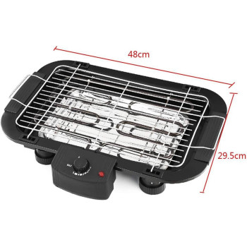 Haoxuan Electric Barbecue Grill, Non-Stick Barbecue Machine 5-Level Adjustable 2000W Household Electric Barbecue Grill Camping-Cooking And Barbecue Grill-Indoor Barbecue Grill-Easy To Clean