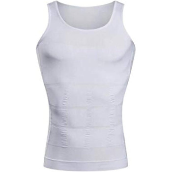 Body Shaper Vest Tops Tummy Waist Underwear Beer Belly Slimmer For Men, Medium