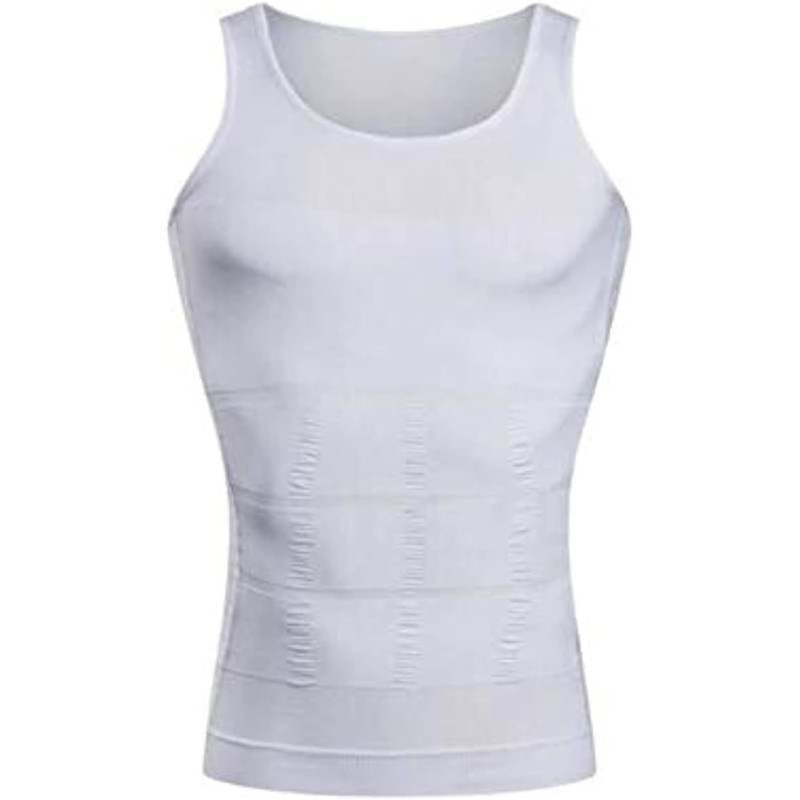 Body Shaper Vest Tops Tummy Waist Underwear Beer Belly Slimmer For Men, Medium