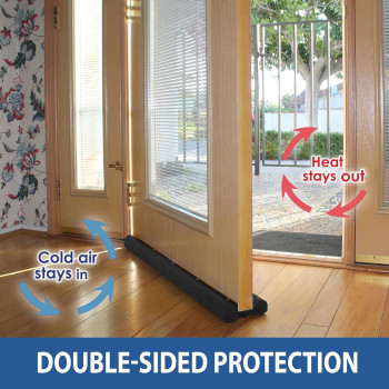 Twin Draft Guard Extreme For Doors, Black Patented And Trademarked