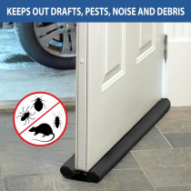 Twin Draft Guard Extreme For Doors, Black Patented And Trademarked