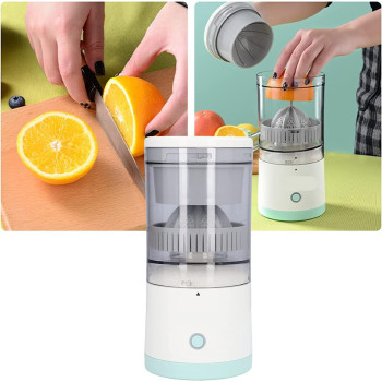 Biki Electric Citrus Juicer, Hands Free Portable Usb Charging Powerful Electric Juicer Cordless Fruit Juicer, Multi Functional 1-Button Easy Press Lemon Orange Squeezer Machine For Kitchen