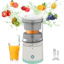 Biki Electric Citrus Juicer, Hands Free Portable Usb Charging Powerful Electric Juicer Cordless Fruit Juicer, Multi Functional 1-Button Easy Press Lemon Orange Squeezer Machine For Kitchen