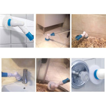 Fywzgg Scrubber Electric Spin Power Scrubbing Cleaning Brush For Floor Bathroom Wall Toilet Bathtub Swimming Pool Tire Rechargeable Extendable Tool