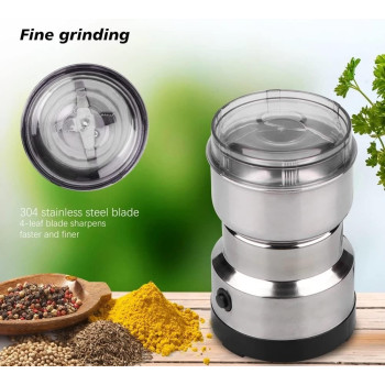 Rk-9 Multifunctional Coffee Grinder, One Button On/Off Electric Coffee Grinder, Stainless Steel Spice Grinder, Coffee Bean Grinder, Nuts Grinder With 350 W Motor And Stainless Steel Blade