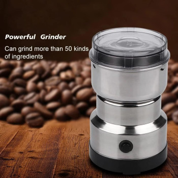 Rk-9 Multifunctional Coffee Grinder, One Button On/Off Electric Coffee Grinder, Stainless Steel Spice Grinder, Coffee Bean Grinder, Nuts Grinder With 350 W Motor And Stainless Steel Blade
