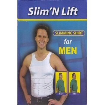 Slim N Lift Slimming Shirt For Men, 3Xl (White)