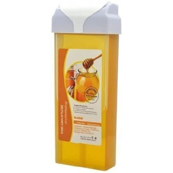 Single Cartridge Wax Heater Machine Waxing Kit Wax Warmer For Body Hair Removal With 100 Pieces Wax Paper Strip And 100G Cartridge Wax Honey, Set Of 3