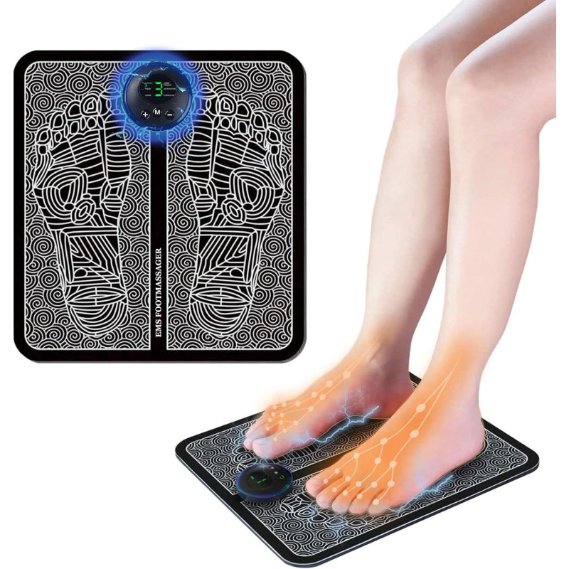 71Nmly Ems Electric Feet Massager, Folding Portable Electronic Muscle Stimulatior Massage