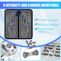 71Nmly Ems Electric Feet Massager, Folding Portable Electronic Muscle Stimulatior Massage