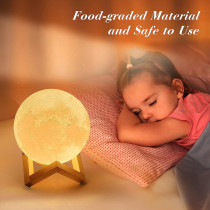 Mydethun Moon Light For Kids Gift For Women Moon Lamp Usb Charging And Touch Control Brightness Two Tone Warm And Cool White Lunar Lamp