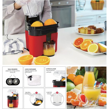 Jxkjbgrn Electric Twin Citrus Juicer, Professional Orange And Lemon Squeezer, Cut And Squeeze Juice Extractor With Anti-Drip Valve, Fast Efficient 90W Electric Orange Fresh Juicer Cutter