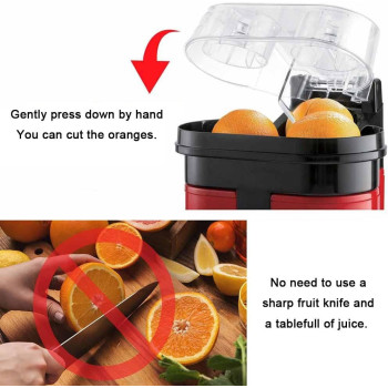 Jxkjbgrn Electric Twin Citrus Juicer, Professional Orange And Lemon Squeezer, Cut And Squeeze Juice Extractor With Anti-Drip Valve, Fast Efficient 90W Electric Orange Fresh Juicer Cutter