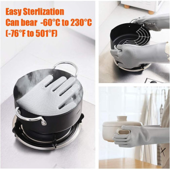 Aufew Magic Pet Grooming Gloves Dog Bathing Shampoo Brush, Heat Resistant Eco-Friendly Silicone Hair Removal Gloves With High Density Teeth For Cats, Dogs