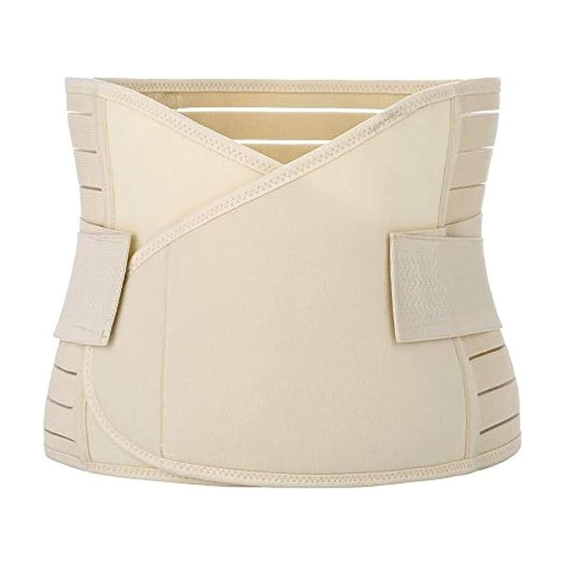 Postpartum Girdle Support Recovery Belly Band Corset Wrap Body Shaper For After Birth Postnatal C-Section Waist Pelvis Shapewear For Women, Beige
