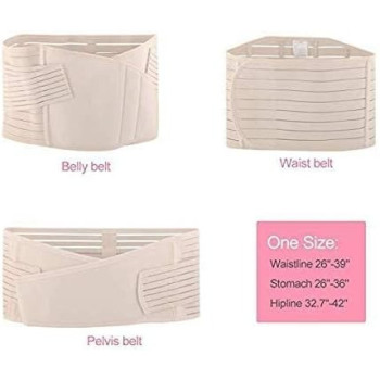 Postpartum Girdle Support Recovery Belly Band Corset Wrap Body Shaper For After Birth Postnatal C-Section Waist Pelvis Shapewear For Women, Beige
