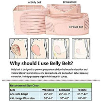Postpartum Girdle Support Recovery Belly Band Corset Wrap Body Shaper For After Birth Postnatal C-Section Waist Pelvis Shapewear For Women, Beige