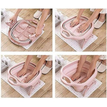 Enwepoeo Collapsible Foot Spa Massage Bath Basin, Feet Soaking Tub With Pedicure Massage Roller, Suitable For Soaking Feet At Home, Reducing Fatigue