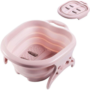 Enwepoeo Collapsible Foot Spa Massage Bath Basin, Feet Soaking Tub With Pedicure Massage Roller, Suitable For Soaking Feet At Home, Reducing Fatigue