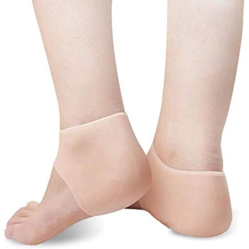 Gel Heel Protectors For Plantar Fasciitis Pain Honeycomb Silicone Breathable Advanced Material Technology, Comfortable, Durable Rapid Relief, Reusable, 1 Pair