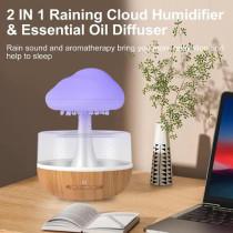 Gupe Rain Cloud Humidifier, Cute Water Drip Essential Oil Diffuser With 7 Led Light, Raining Cloud Night Light Aromatherapy Diffuser Rain Drop Humidifier