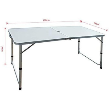 Foldable And Height Adjustable Table For Picnic, Hiking, Garden, Home, Office, Outdoor And Indoor Use