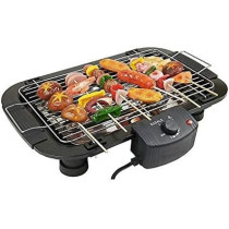 Electric Smokeless Indoor Bbq Grill, Five Speed Thermostat, Height Adjustable Grilling Net, Digital Temperature Control Kitchen Indoor Barbecue
