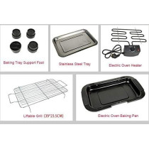 Electric Smokeless Indoor Bbq Grill, Five Speed Thermostat, Height Adjustable Grilling Net, Digital Temperature Control Kitchen Indoor Barbecue