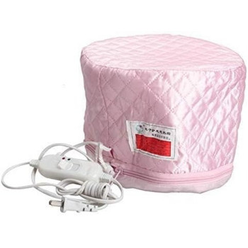 Hair Thermal Head Spa Cap,Hair Steamer Cap,Deep Conditioning Spa Hot Head Care Cap For Home Salon, Pink