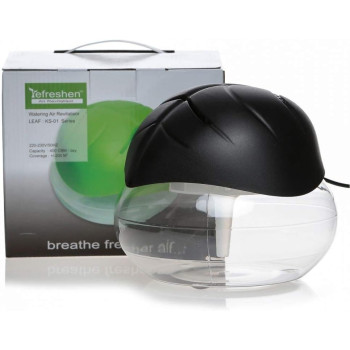 Leaf Shaped Electrical Water Air Refresher Air Revitalizer Air Purifier Air Humidifier, Black