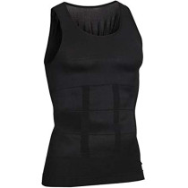 Slimming Underwear Body Shaper Waist Cincher Corset Men Shaper Vest Body Slimming Tummy Belly Slim Body Shapewear, Black, L