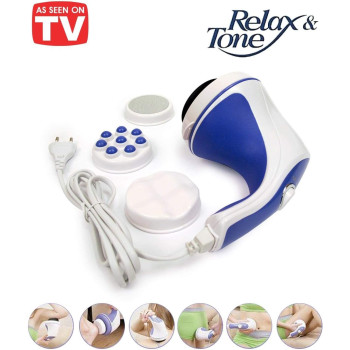 Relax Spin Tone Body Full Body Massager Electric Machine With 3 Massage Heads For Pain Relief And Relaxation For Back, Leg And Foot