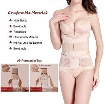 Foonee 3 In 1 Postpartum Support Postpartum Girdle, Recovery Belly Wrap Waist/Pelvis Belt Body Shaper Postnatal Shapewear