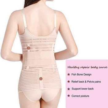 Foonee 3 In 1 Postpartum Support Postpartum Girdle, Recovery Belly Wrap Waist/Pelvis Belt Body Shaper Postnatal Shapewear