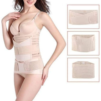 Foonee 3 In 1 Postpartum Support Postpartum Girdle, Recovery Belly Wrap Waist/Pelvis Belt Body Shaper Postnatal Shapewear