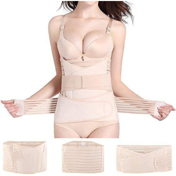 Foonee 3 In 1 Postpartum Support Postpartum Girdle, Recovery Belly Wrap Waist/Pelvis Belt Body Shaper Postnatal Shapewear