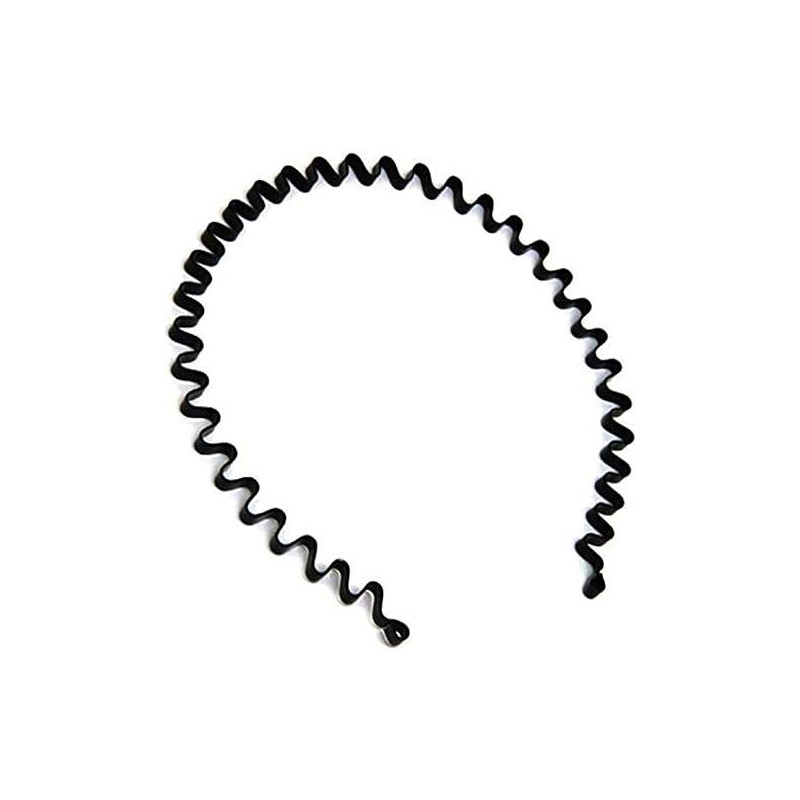 OEM Unisex Black Metal Comb Sports Band Long Hair HeadBand Black For Men and Women