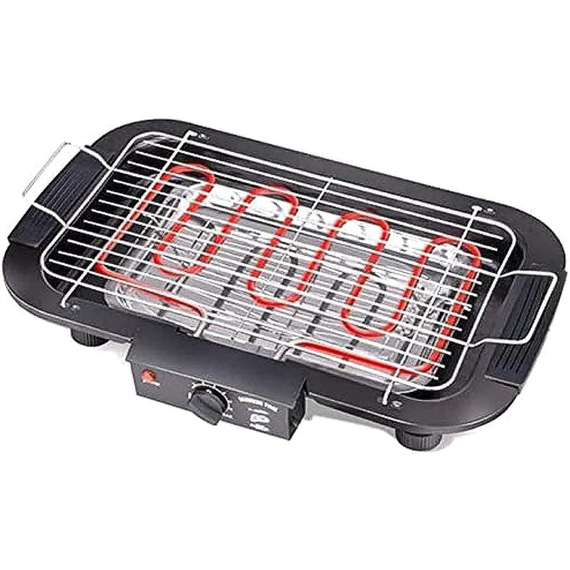 Electric Barbecue Grill, Perfect For Both Indoor And Outdoor Cooking, Black